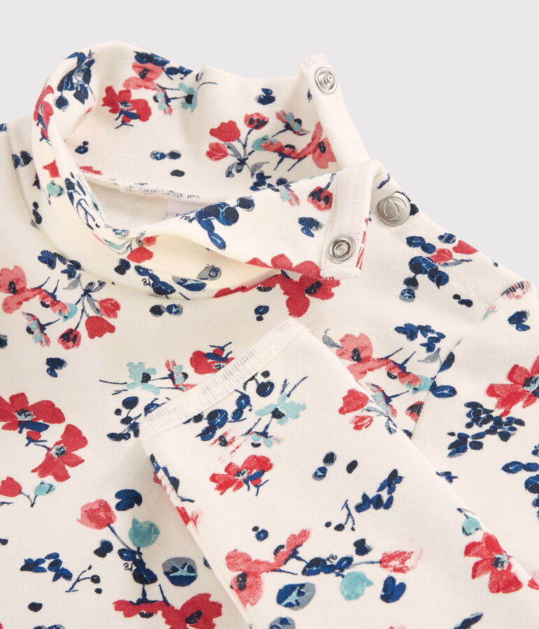 Girl's Long-sleeved Dress white/multicolor