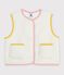 Children's sleeveless plain sherpa cardigan MILK