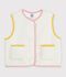 Children's sleeveless plain sherpa cardigan MILK