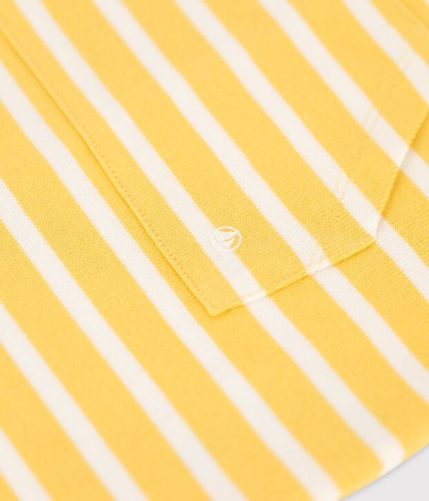 Babies' Thick Jersey Short Playsuit yellow/white