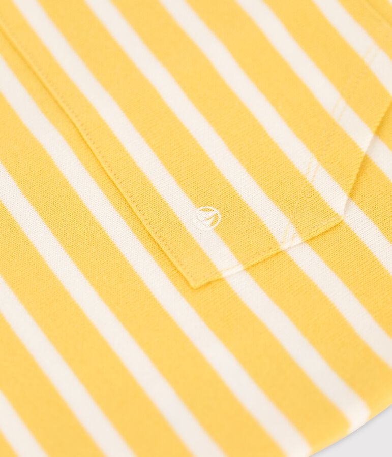 Babies' Thick Jersey Short Playsuit yellow/white