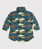 Children's Unisex Patterned Mid Length Puffer Jacket VALLEE green/MULTICO ecru