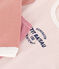 Children's Unisex Three-Tone Pinstriped Cotton Pyjamas SALINE pink/MULTICO white