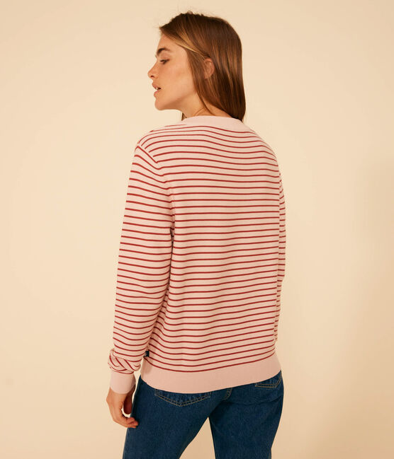 Women's Striped Cotton Pullover SALINE /FAMEUX