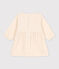 Babies' Long-Sleeved Cotton Gauze Dress AVALANCHE Ecru