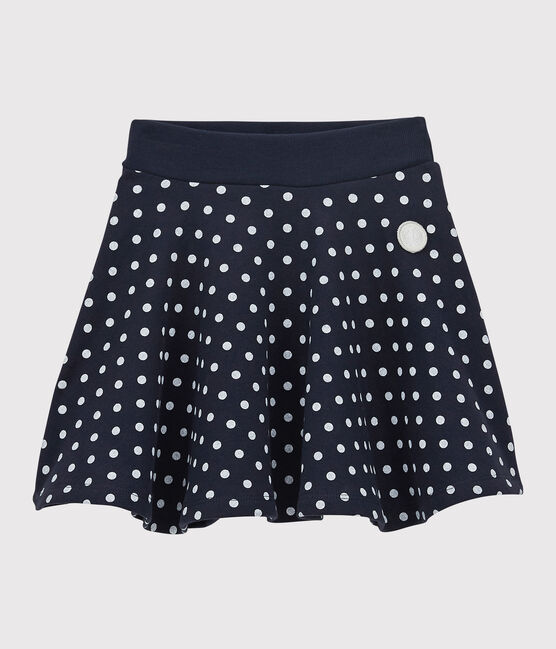 Girls' Fleece Skirt SMOKING blue/MARSHMALLOW white