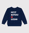 Children's unisex printed cotton sweatshirt MEDIEVAL blue