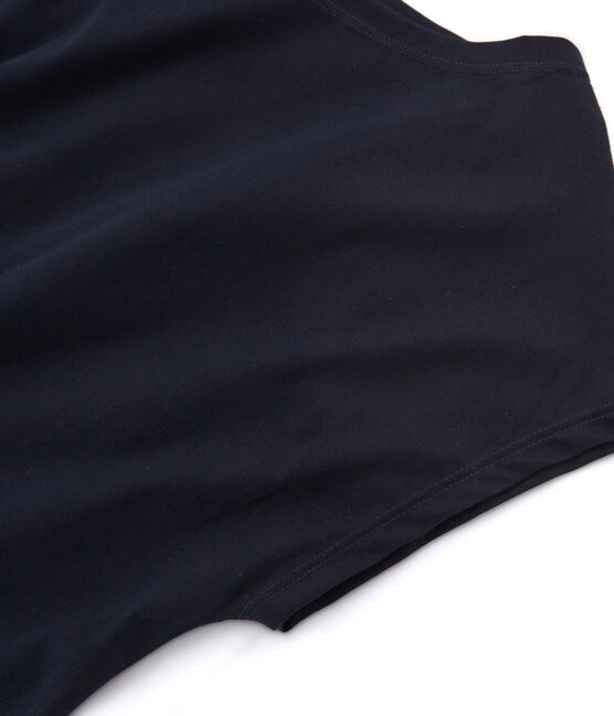 Women's Short-Sleeved Cotton Sea Island T-Shirt MARINE blue
