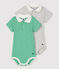 Babies' Organic Cotton Bodysuits with Polo Shirt Collars - 2-Pack variante 1