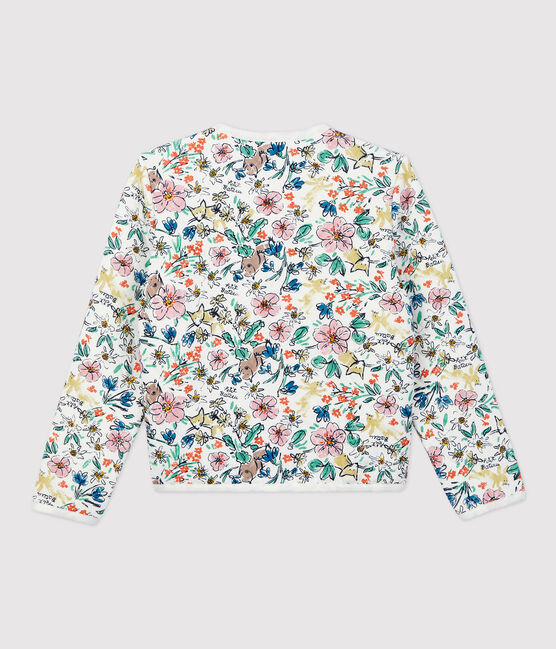 Girls' Tube Knit Cardigan MARSHMALLOW white/MULTICO white