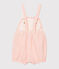 Baby Girls' Striped Short Dungarees ROSAKO pink/MARSHMALLOW white