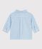 Babies' long-sleeved stripy cotton shirt blue/white