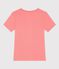 Women's short-sleeved plain cotton T-shirt FLAMAND pink