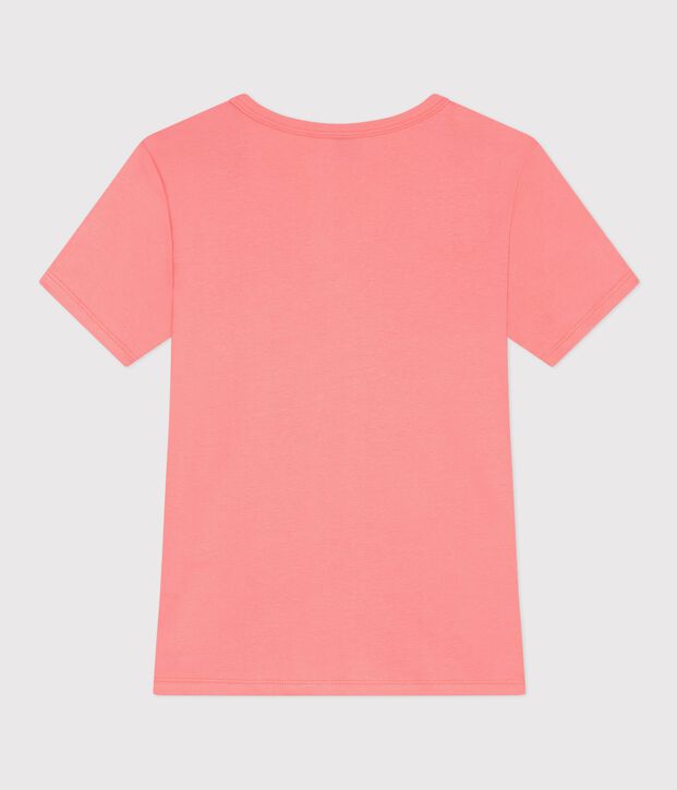 Women's short-sleeved plain cotton T-shirt FLAMAND