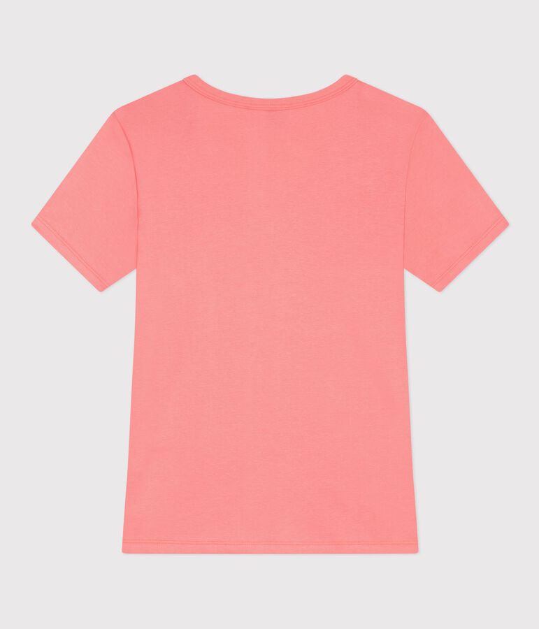 Women's short-sleeved plain cotton T-shirt pink