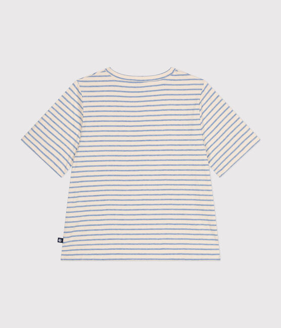 Women's Boxy tube knit T-shirt AVALANCHE white/SKY CHINE