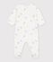 Babies' velour pyjama suit printed with dragons white/multicolor