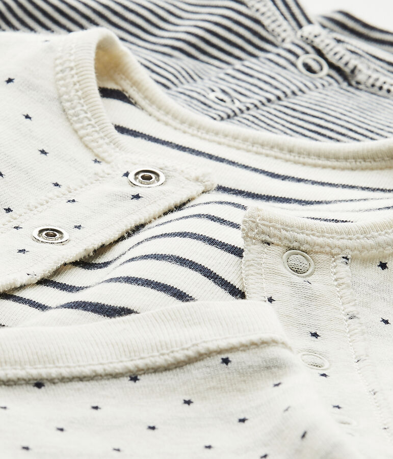 Baby reversible 3-piece set white/blue