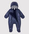 Babies' Printed Snowsuit SMOKING blue/MARSHMALLOW white
