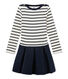 Girl's dual fabric dress