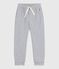 Children's jogging bottoms in plain cotton FUMEE CHINE grey
