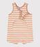 Babies' Sleeveless Thick Striped Jersey Playsuit VINTAGE /AVALANCHE