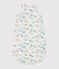 Babies' 0.5 TOG printed cotton sleeping bag MARSHMALLOW white/MULTICO white