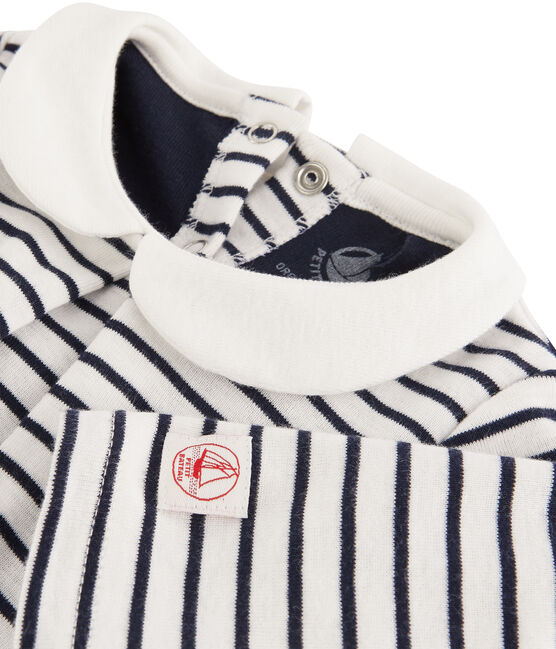 Baby girl's leggings dress MARSHMALLOW white/SMOKING blue