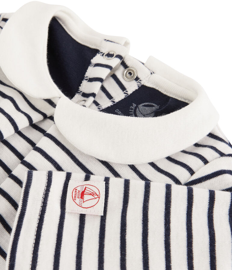 Baby girl's leggings dress white/blue