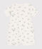 Babies' short cotton whale pattern jumpsuit MARSHMALLOW white/MULTICO white
