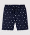 Boys' Recycled Printed Swimming Trunks SMOKING blue/MARSHMALLOW white