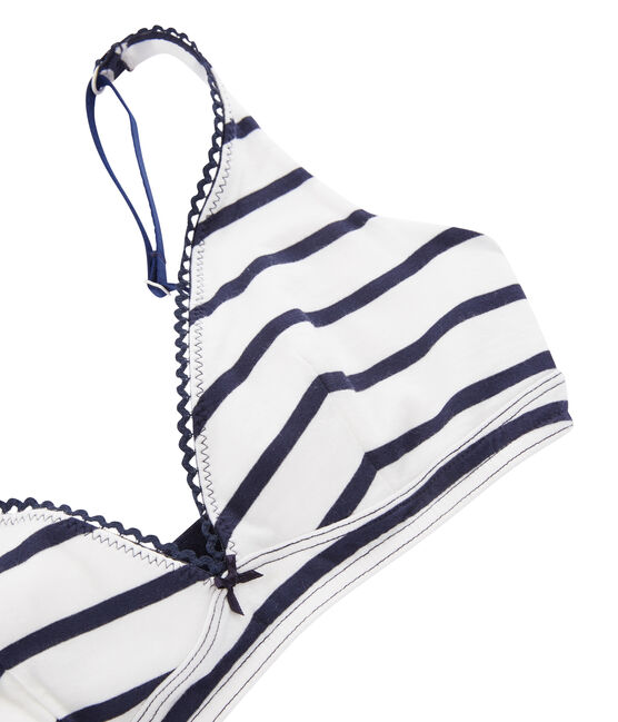 Women's Bra MARSHMALLOW white/SMOKING blue