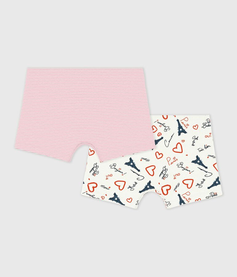 Pack of children's long Paris print cotton shorties variante 1