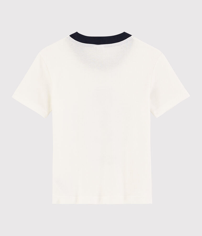 Boys' Short-Sleeved Cotton T-Shirt white