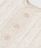 Babies' Unisex Quilted Tube Knit Bodywarmer MONTELIMAR CHINE beige