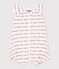Ribbed Shortie with "Petit Bateau je t'aime" Slogan MARSHMALLOW white/TERKUIT red
