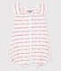 Ribbed Shortie with "Petit Bateau je t'aime" Slogan