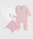 Babies' floral-print velour gift set