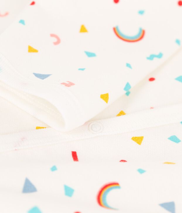 Babies' Fleece Sleepsuit white/multicolor