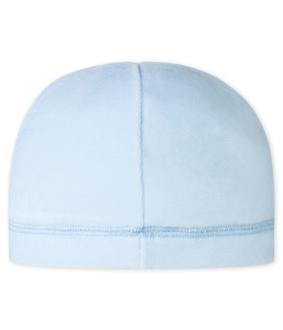 Unisex newborn baby's velour hat FRAICHEUR blue