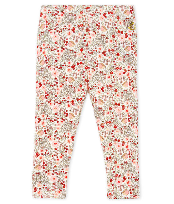 Baby Girls' Printed Ruffled Leggings MARSHMALLOW white/MULTICO white