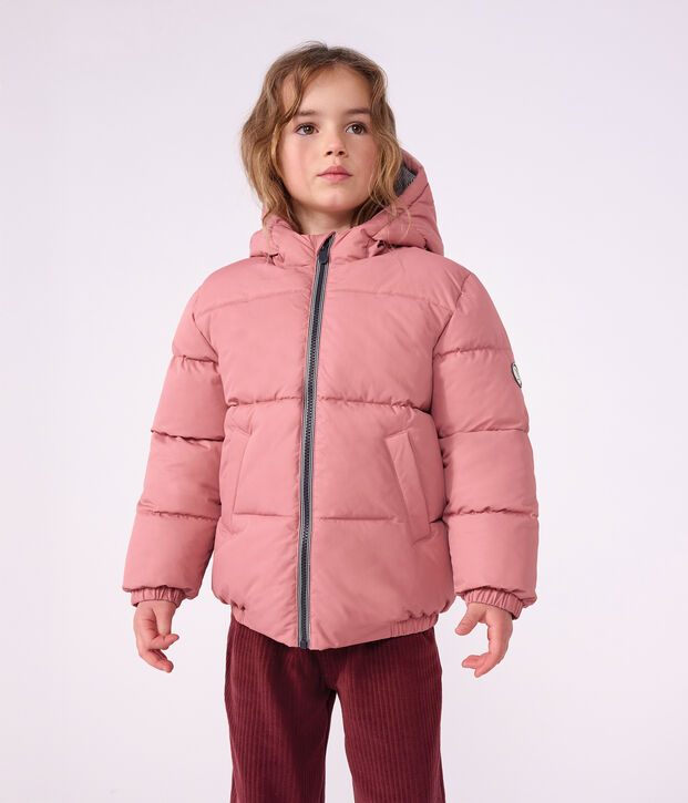 Children's plain puffer jacket pink