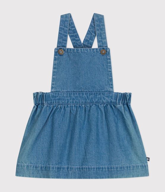 Babies' Sleeveless Light Denim Dress DENIM CLAIR blue