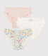Girls' Floral Cotton Briefs - 3-Pack