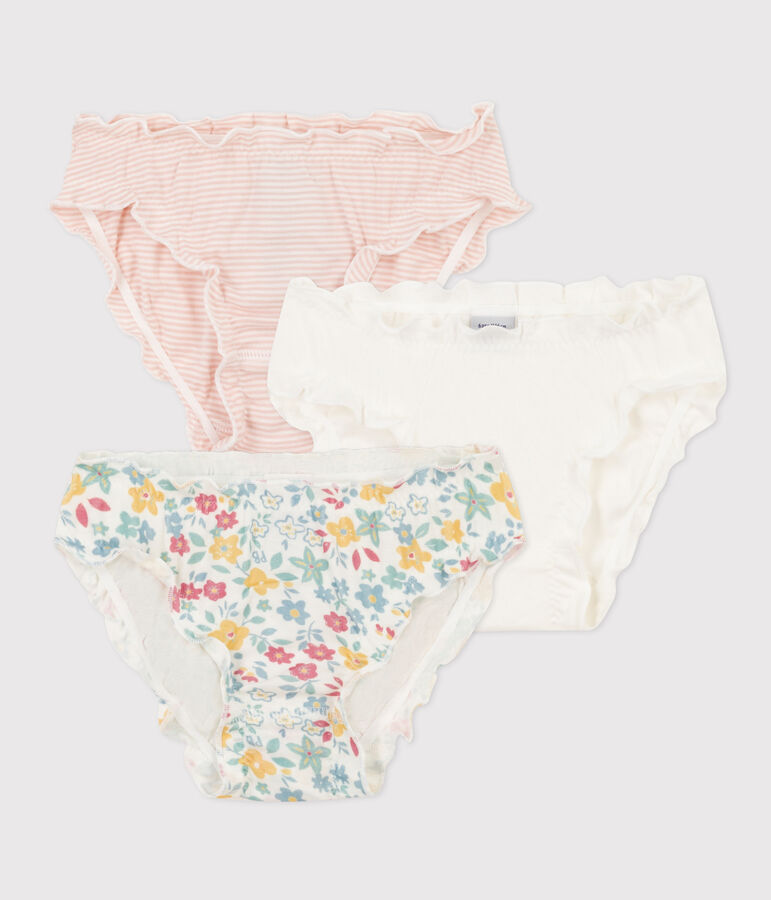 Girls' Floral Cotton Briefs - 3-Pack multicolor