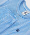 Children's Stripy Cotton Pyjamas DELPHINIUM /MARSHMALLOW