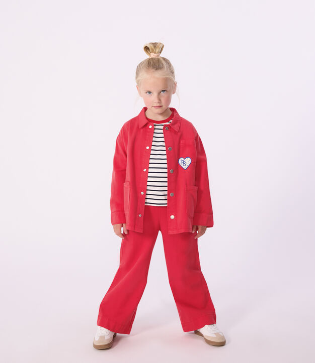 Children's denim trousers red