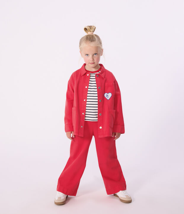 Children's denim trousers red