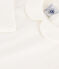 Girls' Long-Sleeved Cotton T-Shirt MARSHMALLOW white