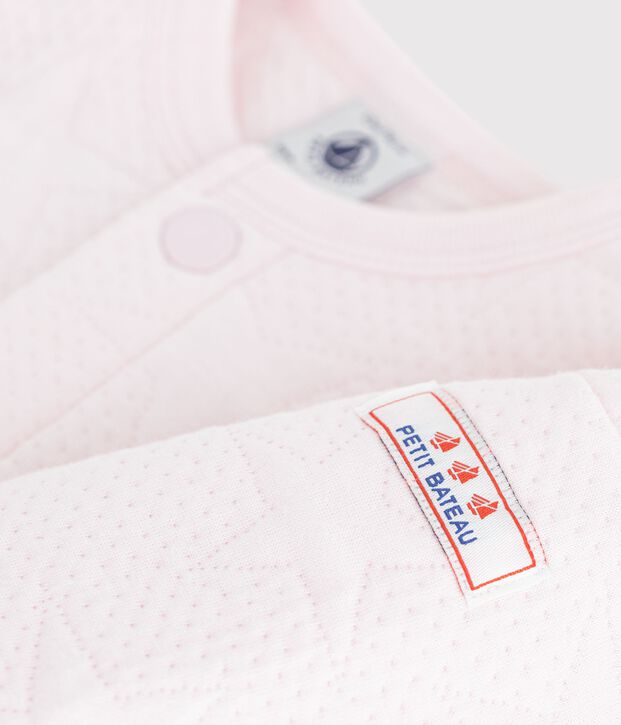 Babies' cardigan in thick cotton with a star motif BARELY